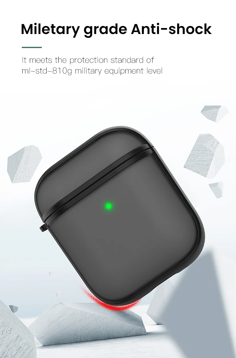 SUAIOCE чехол для наушников для Airpods 1 2 матовый защитный чехол для наушников для Airpods противоударный чехол Bluetooth беспроводной