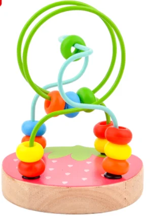 Розовый ToyWoo baby and child wrap beads box многофункциональные детские бусы для мальчиков и девочек от 1 до 2 лет 3 развивающие игрушки - Цвет: Розовый