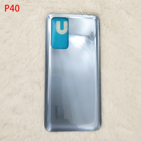 Huawei P40 Pro/P40 Glass Back Battery Cover Rear Door Housing Case For Huawei P40pro P 40 Repair Panel Part With Logo