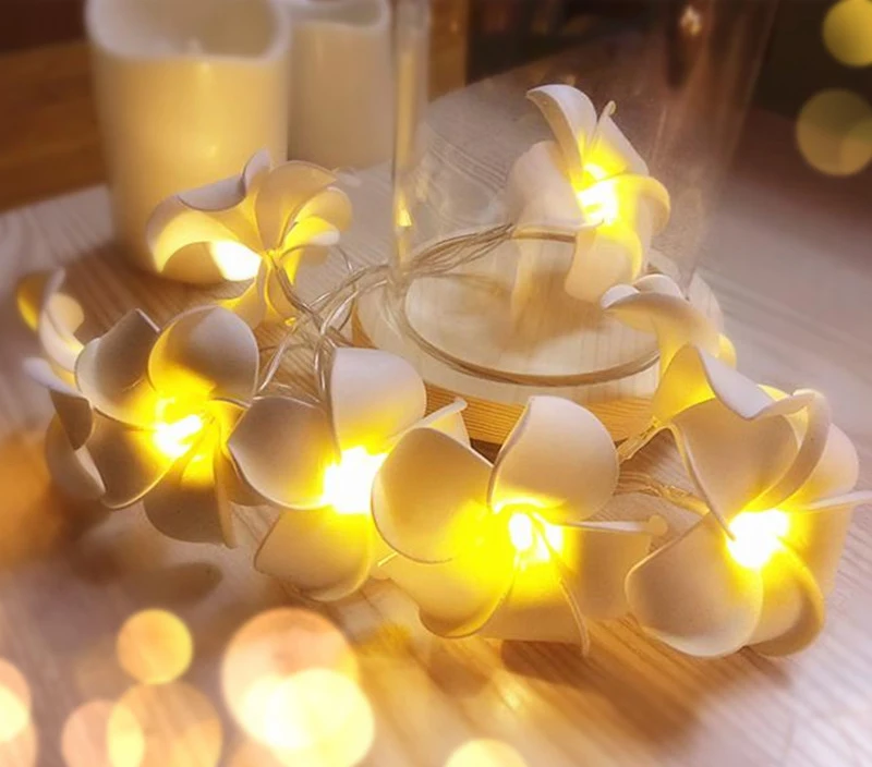 10 м 100LED Цветочная Гирлянда Франгипани, гирлянда для улицы, для дома, Рождества, Мерцающая гирлянда для сада, свадьбы, вечеринки, украшения для спальни