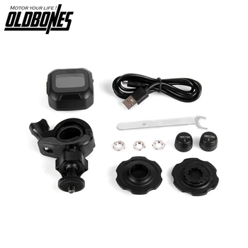 

for Vehicle Waterproof Motorcycle Real Time Tire Pressure Monitoring System Wireless LCD Display External Sensor Motorbikes tire