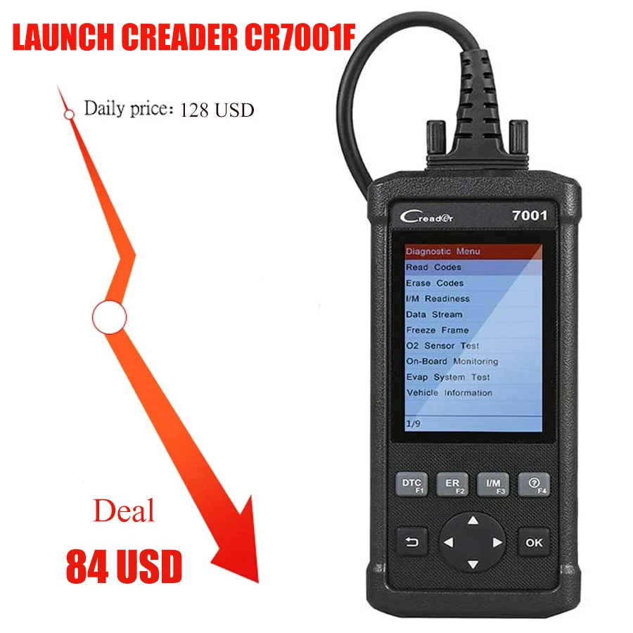 Диагностический сканер LAUNCH CReader 7001F CR7001F OBDII EOBD EPB SAS DPF ABS |
