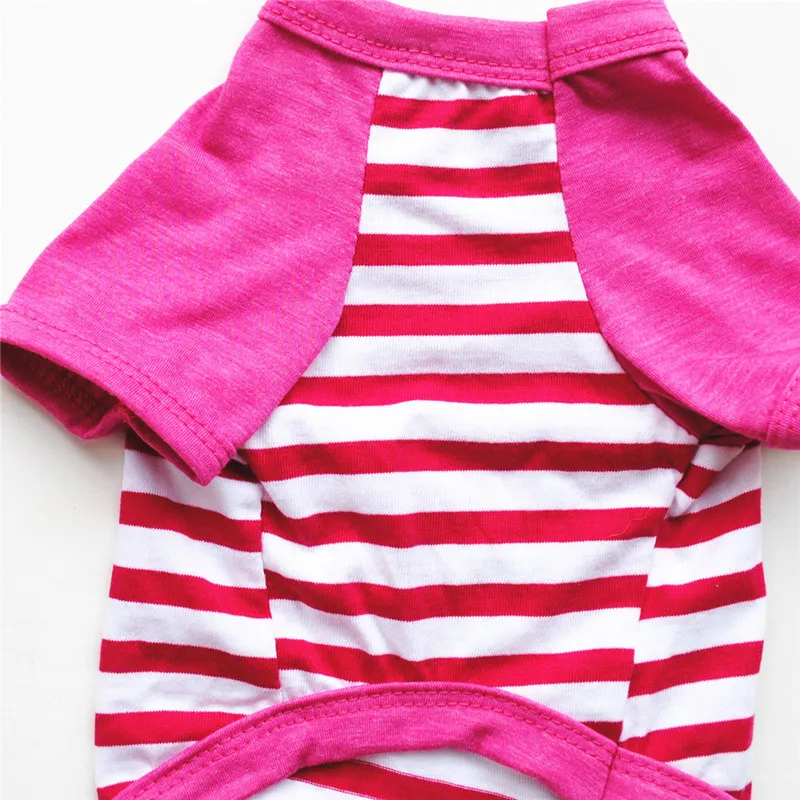 2019 Pet Dog Clothes For Small Dogs Cat Dog Striped Vest Summer chihuahua Pet Tee Shirt Puppy Clothing