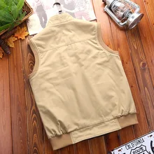 Стиль, мужской повседневный жилет, моющийся чистый хлопок, большой размер, двусторонний жилет, жилет, настраиваемый жилет, мужская одежда