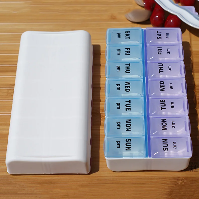 Контейнер для таблеток коробочка для медицинских целей чехол 7 день Органайзер 14 отделений для путешествий дома SDFA88