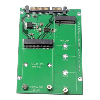 

2.5 inch M.2 NGFF MSATA 2-in-1 Multiple Sized SSD to SATA III Converter Card