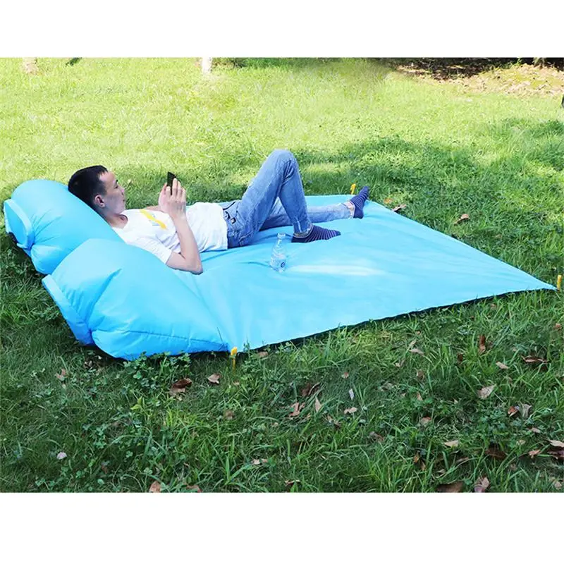 Коврик для пикника, надувная подушка, многофункциональный коврик для пикника, матрас для кемпинга, коврик с гвоздями и сумка для хранения, для игры на заднем дворе