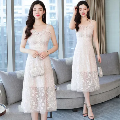 light pink Сексуальное детское платье Элегантное детское длинное платье на бретельках детские кружевные платья с цветочным рисунком милое нарядное платье для свадебной вечеринки для девочек от 12 до 20 лет - Цвет: light pink