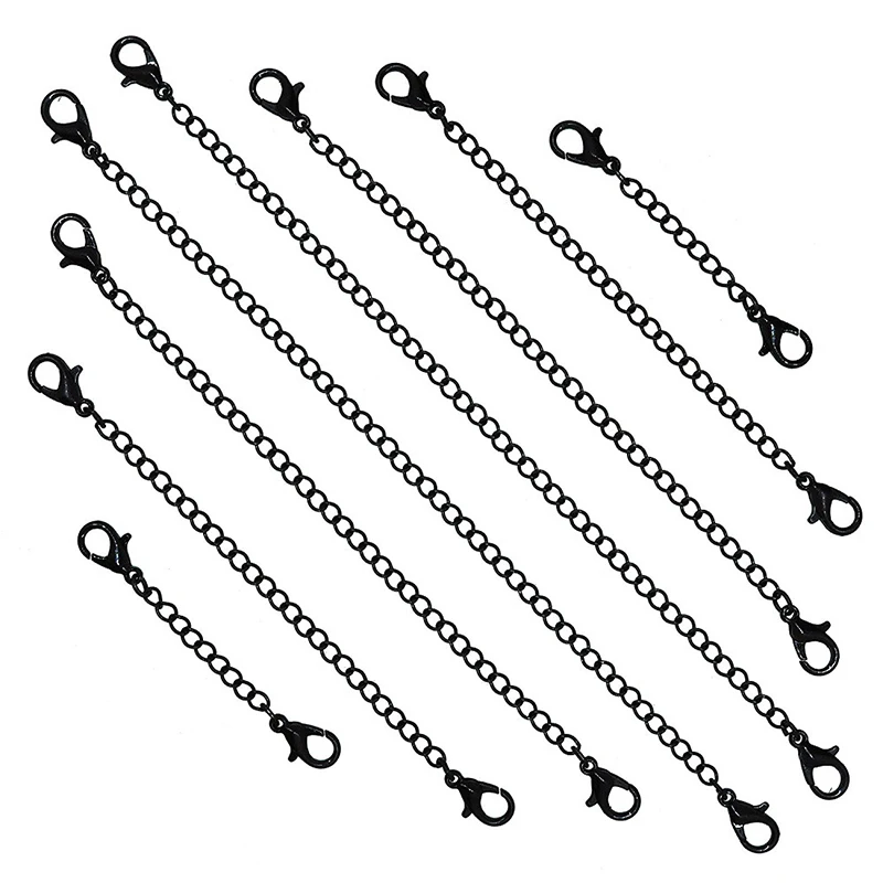 5pcs Stainless Steel Necklace Extension Chain Bulk Bracelet Extended  Lobster Buckle Chains Tail Extender for DIY Jewelry Making