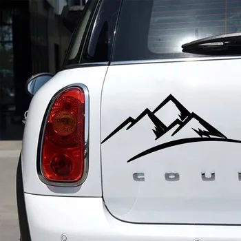 

Cartoon mountain Car Stickers Rearview Mirror Decal Car Window Bumper Cute Waterproof Removable