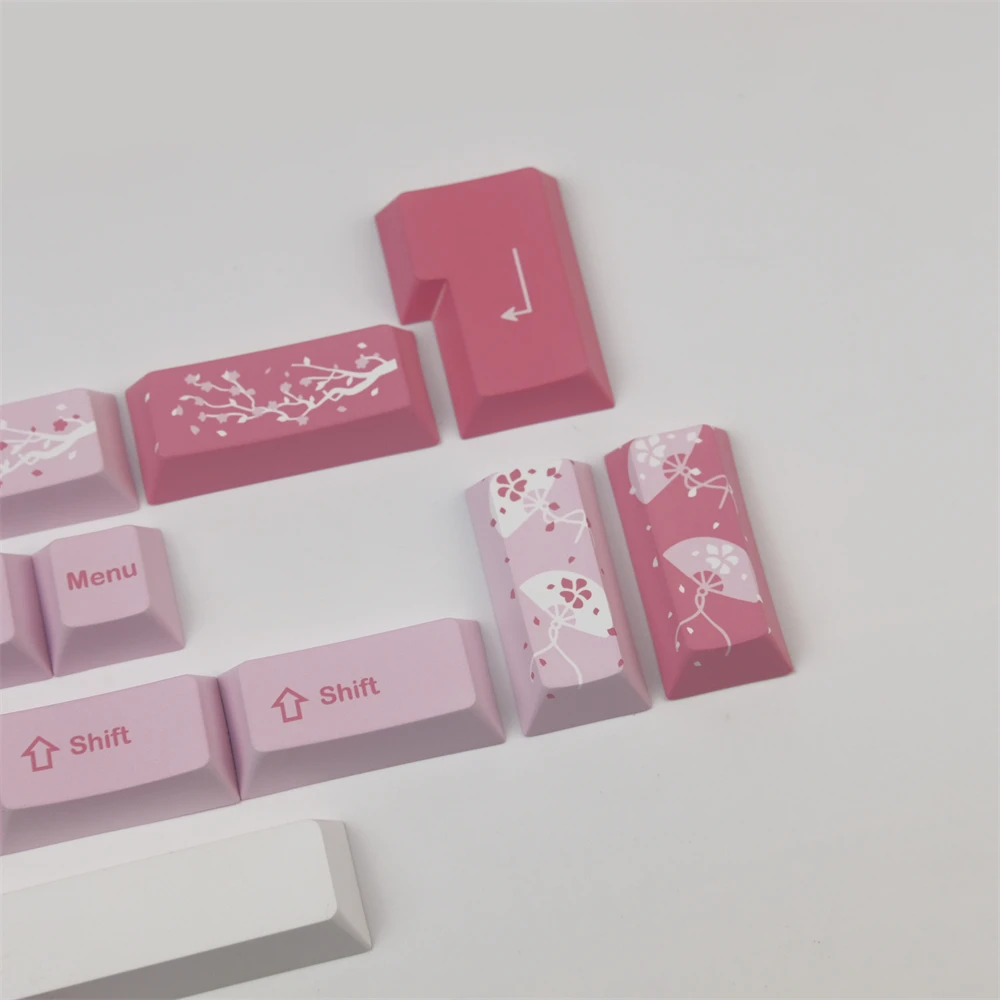 Chaves Cereja PBT DYE-Sublimação Keycap Com 1.25U 1.75U 2U Shift 7U Space Bar