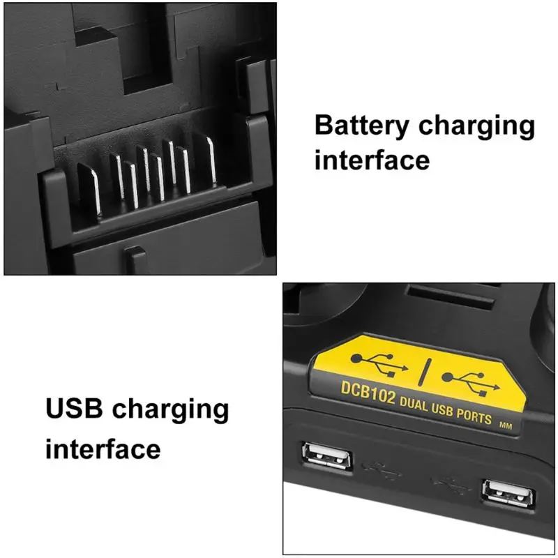 Two Slot Charging Station DCB102 Li-ion Battery