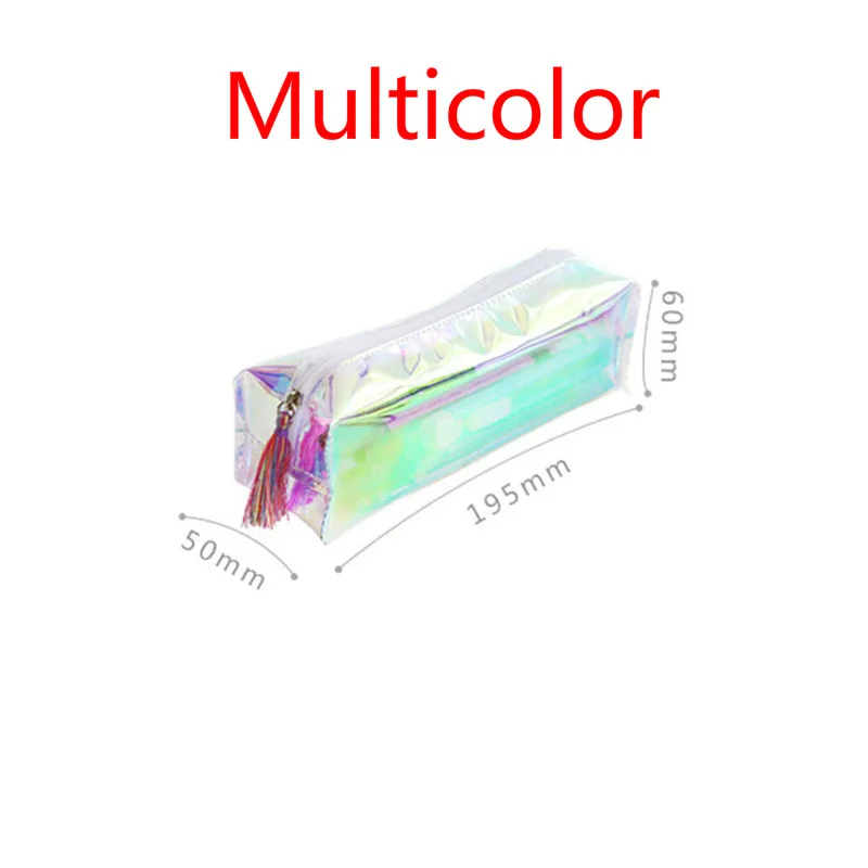 Vogvigo Trasparent Storage Bag organiser lovely Pencil Case School Pencil Box Makeup Cosmetic Bag School Supplies Stationary - Color: Multi
