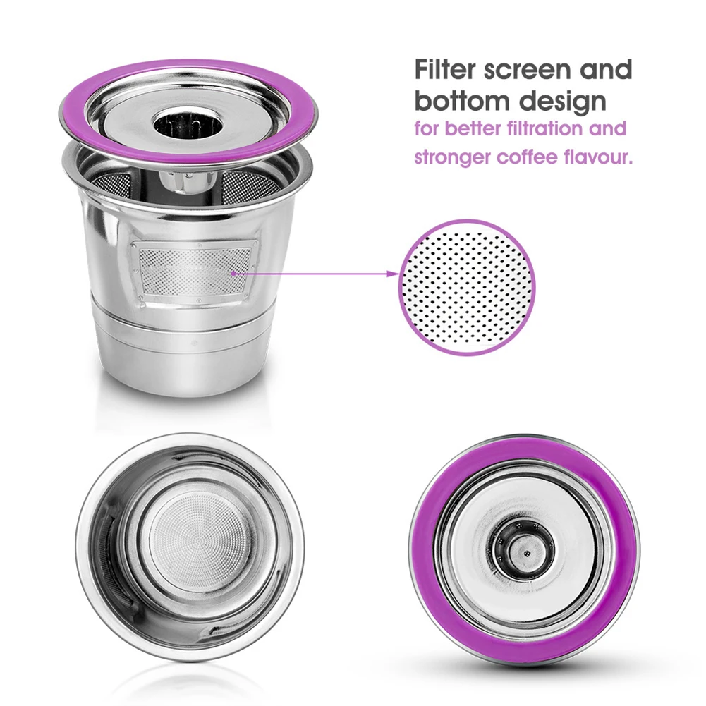Portable Reusable Stainless Steel Refillable Coffee Capsule Cup For K-eurig Machines Durable Kitchen Supplies