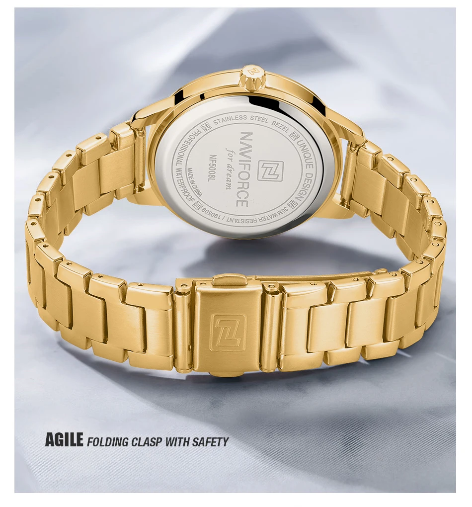 NAVIFORCE женские часы лучший бренд роскошные часы модные водонепроницаемые женские наручные часы повседневные женские кварцевые наручные часы Feminino