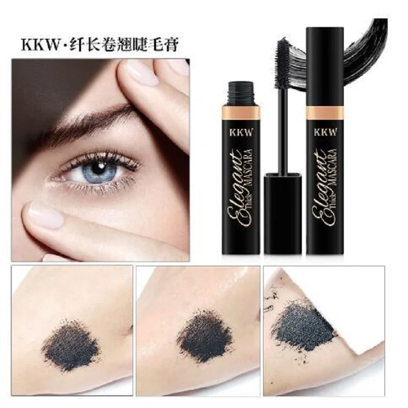 

KKW 4d Mascara make up three-dimensional long thick waterproof and sweat-proof non-dressing smudge makeup beauty