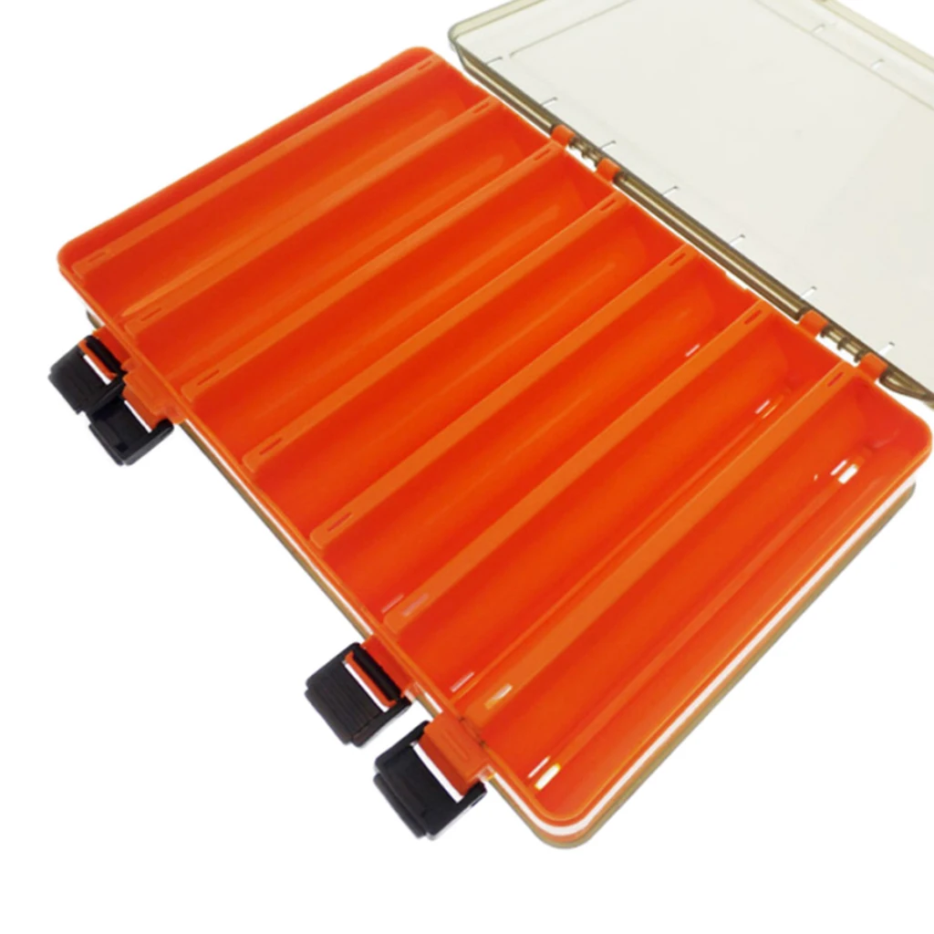 Double-Sided Fishing Lure Squid Baits Box Hook Rings Storage Box Clear Squid Jig Minnows Case Container Multipurpose Tackles Box