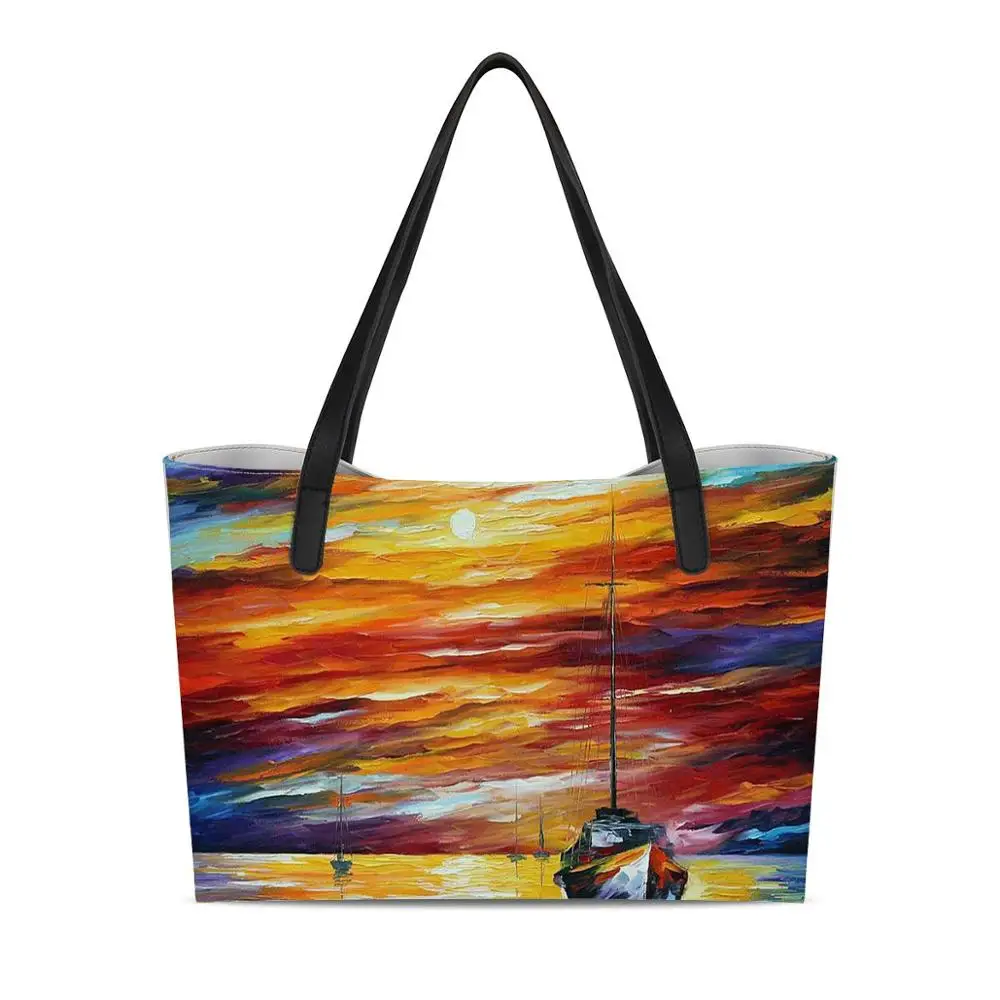 

Women Art painting Custom image Beach Bags Handbags Large Capacity Lady Shoulder Bag Big Totes Casual Girls Travel Shopping Bag