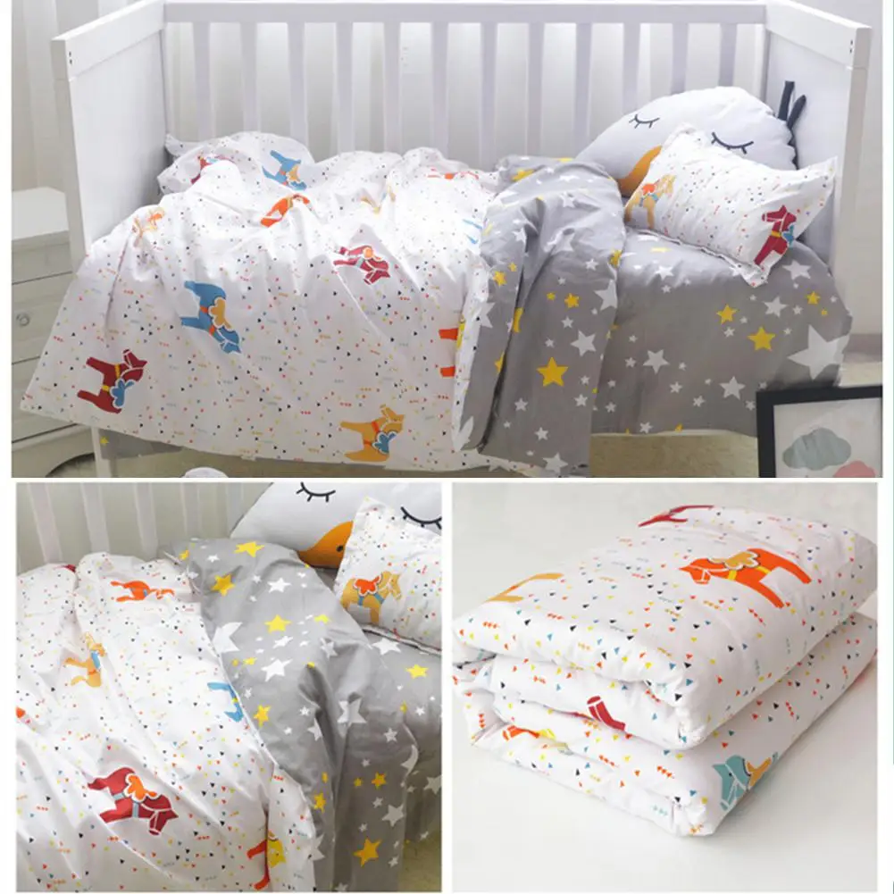 Kidlove 3 шт. хлопок постельное белье набор верхняя одежда с рисунком из мультфильма Постельное белье без наполнителя