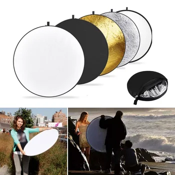 

110CM Light Reflector Multi Disc Round Durable Tool 5 In 1 Portable Photography Lighting Collapsible Taking Pictures Accessories