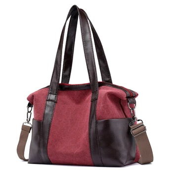 

Patchwork Color Women bag Quality Canvas Casual Women Shoulder bag Crossbody bag Large Capacity Fashion Women Handbag Luxury bag