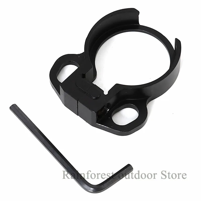

TOtrait Hunting Tactical QD Quick Separation Loop End Plate Sling Swivel Adapter for 4 or 6 Position Stock AR15 M4 Rifle Rear