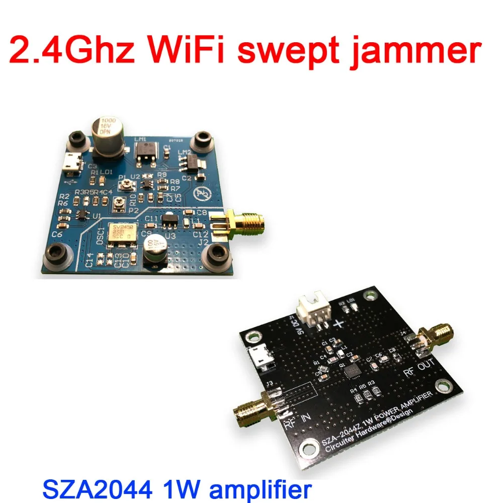 2,4G Wi-Fi swept jammer Shielder 2,4 Ghz WiFi Disturber jammer экранированная макетная плата/SZA2044 1W микроволновый усилитель мощности
