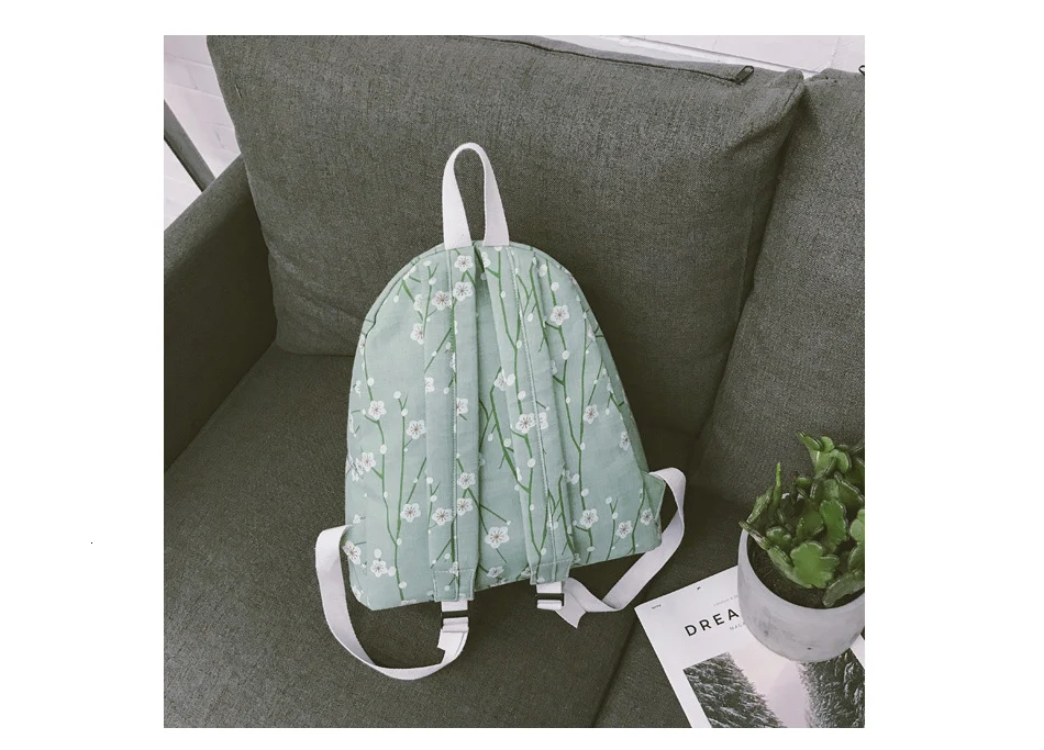TTOU Женский Повседневный Рюкзак Модный цветочный принт дорожный рюкзак свежий школьный рюкзак для девочек-подростков женский холщовый рюкзак