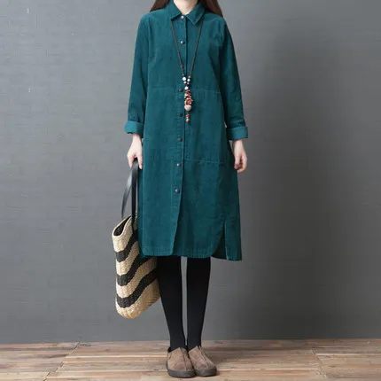 

Spring Clothing New Style 2019 Korean-style Loose And Plus-sized WOMEN'S Dress Fashion Comfortable Long Sleeve Cotton Shirt Dres