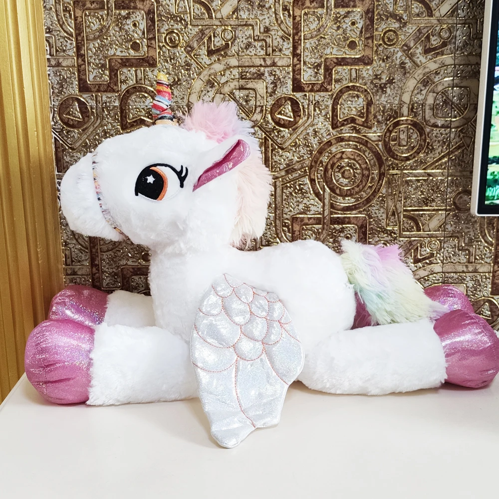 Детская мягкая игрушка Белый Цвет единорог детские плюшевые игрушки мультфильм лошадь подарок на день рождения Единорог
