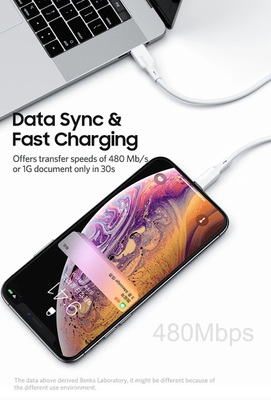 Benks MFi PD Cable Fast Charging For iPhone 11 Pro MAX X XR XS 8 Plus Type C to Lightning Phone Cables For iPad Pro Charger Cord (10)