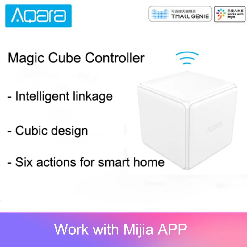 Контроллер Aqara Magic Cube версия Zigbee управляемая шестью движениями для умного дома работает с приложением mijia