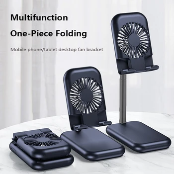 

FLOVEME Universal Desk Phone Holder For iPhone iPad Tablet Desktop Fan Phone Stand With Mini Fan Mobile Support Holders Bracket