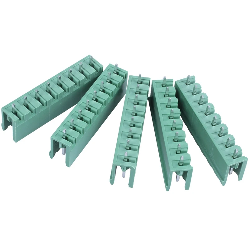 10Pcs AC 300V 10A 8P PCB Screw Terminal Block Connector 5.08mm Pitch