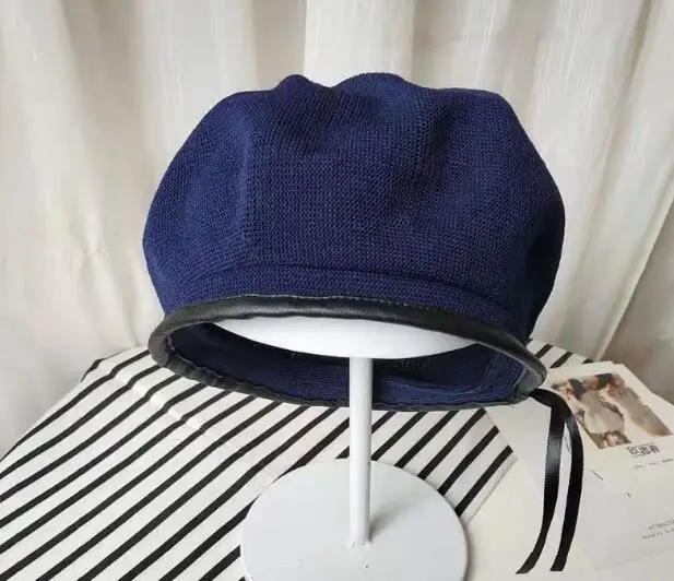 Female Summer Black Net Red Octagonal Cap Beret Women's Spring Japanese-style Thin British-Style Retro Cool - Цвет: 4