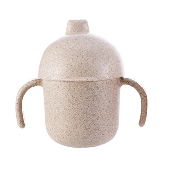 

plastic Cup 360 Degrees Leakproof Magic Kids Water Feeding Bottle Rotated Baby Learning Drinking with Double Handle Flip Lid