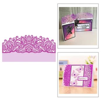 

2020 New Hot Lace Hollow Frame Greeting Card Background Embossing Metal Cutting Dies For and Scrapbooking Foil Making no stamps