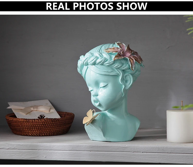 Home Decor 3D Figurine Table Decoration Europe Sculpture Modern Living Room Desk Decorations Cute Kids Angel Miniature Statue (10)