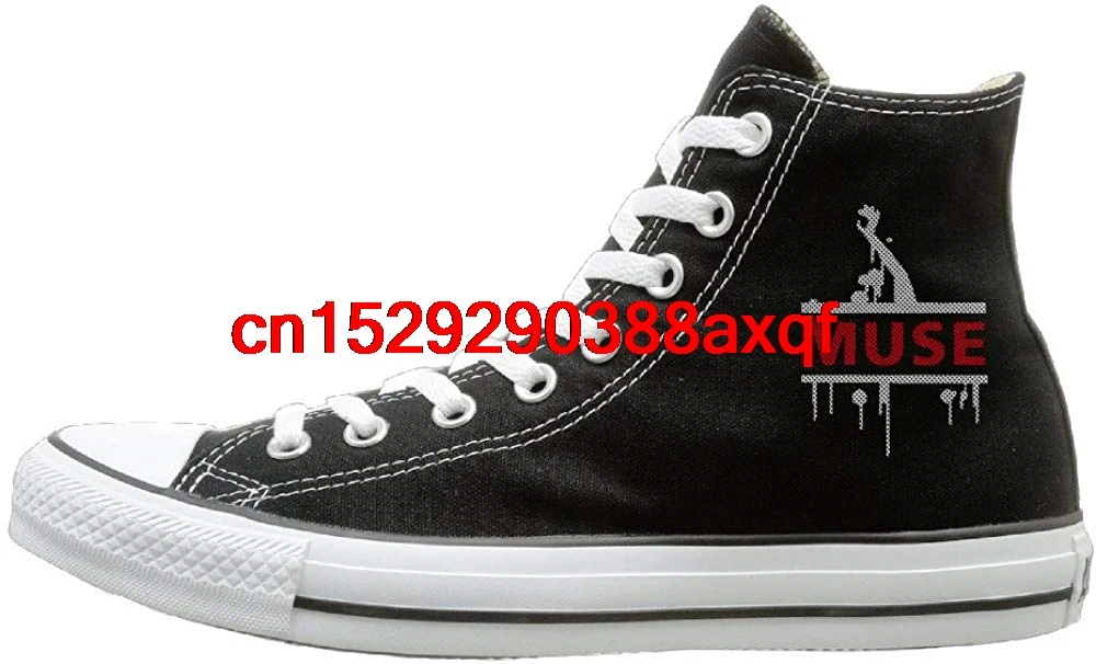 

Muse Drones World Tour 2015 Fan Logo Fashion Casual Canvas High Top Sneakers Unisex