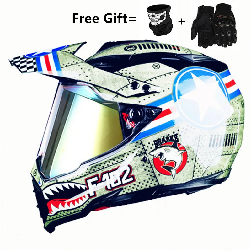 DOT USA SDU взрослый шлем для Dirtbike ATV Мотокросс MX внедорожный мотоцикл уличный велосипед шлем для езды на снегоходе с козырьком(средний, S - Цвет: White SDU-color