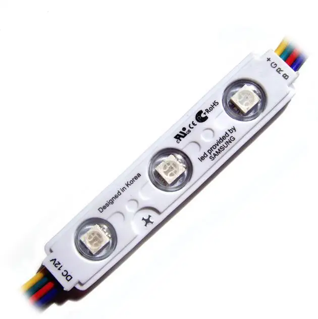 IP68 5050 SMD 3 led модуль световая рекламная лампа 0,75 Вт 3 светодиода знак задний светильник s водонепроницаемый DC 12 В белый/черный корпус 5050 RGB чип