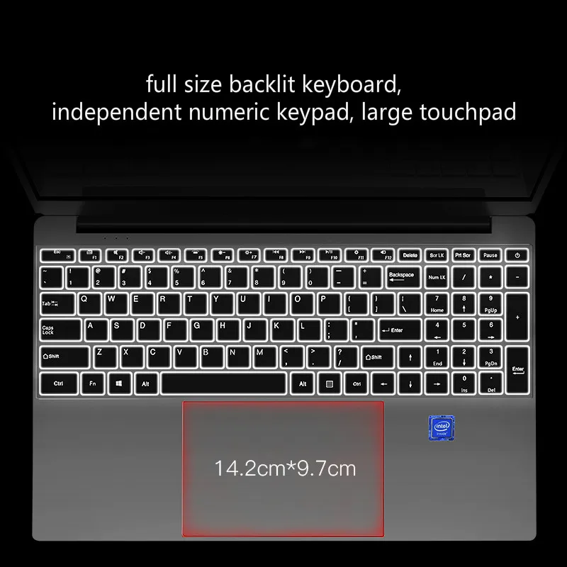15.6 Inch Core i5-4200U Intel Laptop 8GB RAM 64G-1024G SSD Windows 10 Metal Office Notebook Computer Gaming Working Laptop