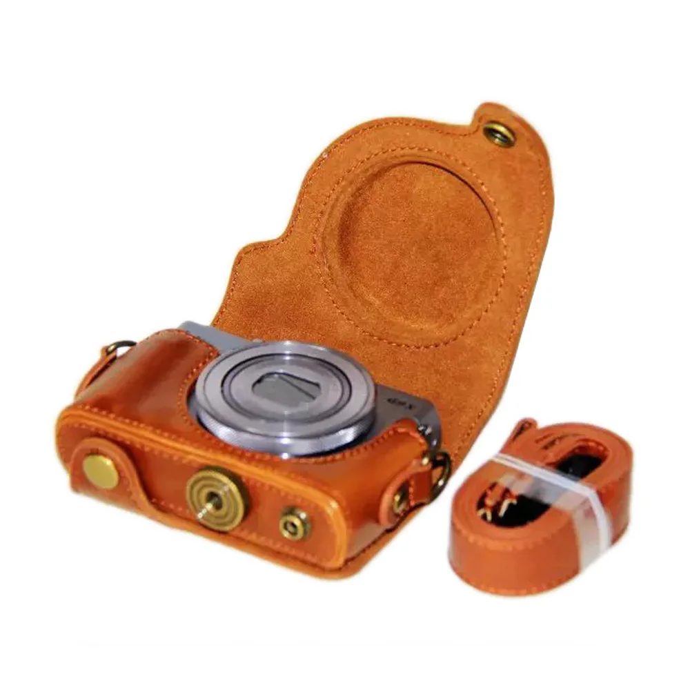 Bolsa para Câmera de Couro pu para Canon Capa com Alça Powershot g9 x G9x g9 x Mark ii G9x2 - Image 3