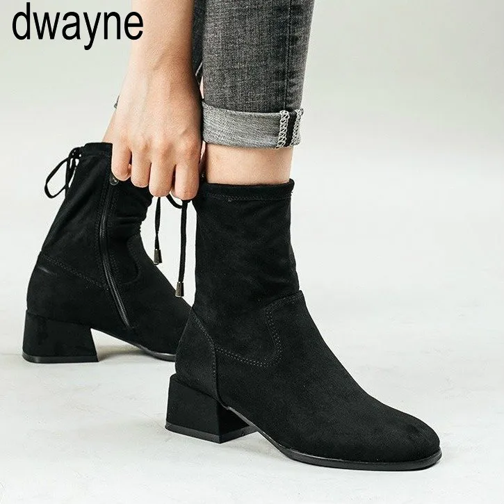 

2019 New Autumn Winter Women Boots Suede Female Lace Up Martin Boots Vintage Fashion Ankle Boots Free Shipping fgb67