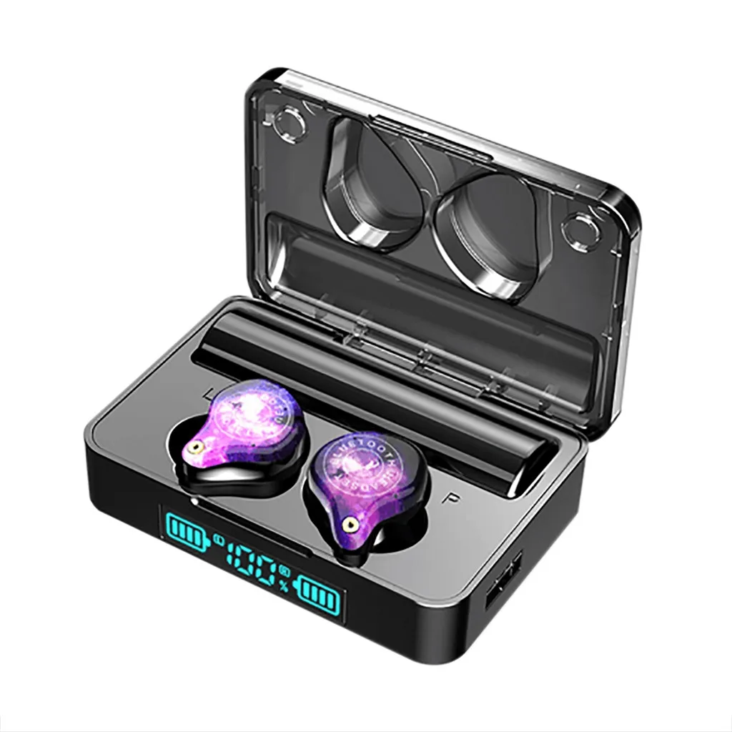 50# Bluetooth наушники TWS 5,0 в водонепроницаемые стерео беспроводные наушники с шумоподавлением, игровая гарнитура, светодиодный дисплей, наушники