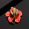 Fashion Flowers Enamel Pin Brooch Rhinestone Crystal Lily Flower Brooches for Women Wedding Party Women Accessories ► Photo 3/6