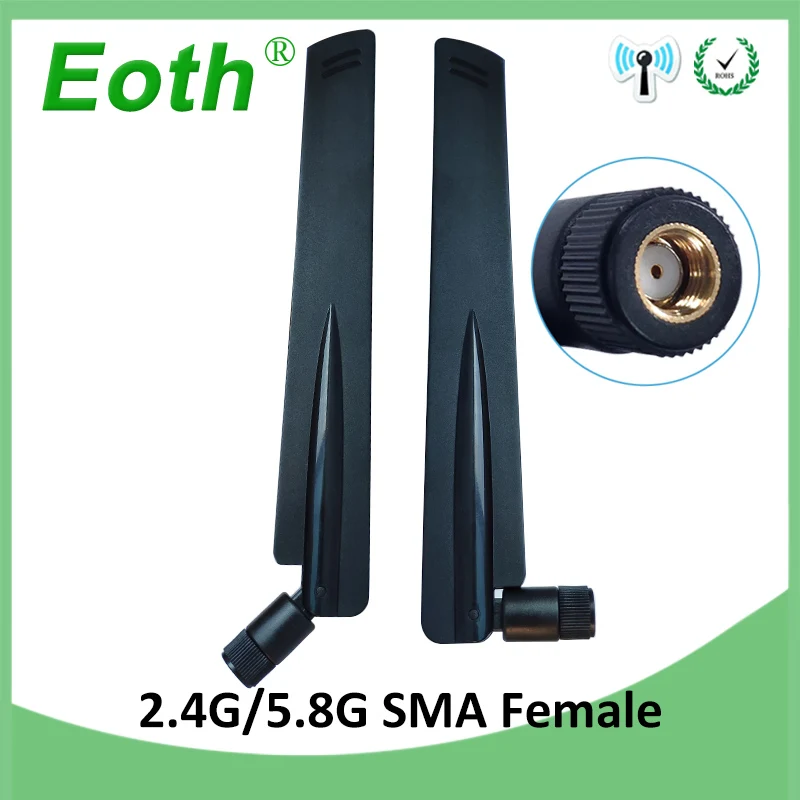 2 шт. 4 ГГц 5 8 5G антенна RP-SMA 8dBi WI-FI двухдиапазонный всенаправленная антенны SMA типа