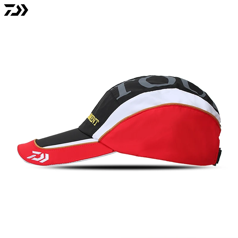 Daiwa, кепка s, новинка, для взрослых мужчин, регулируемый, для рыбалки, солнцезащитный козырек, спортивные Бейсбольные шляпы для рыбалки, черная, красная Кепка с буквами