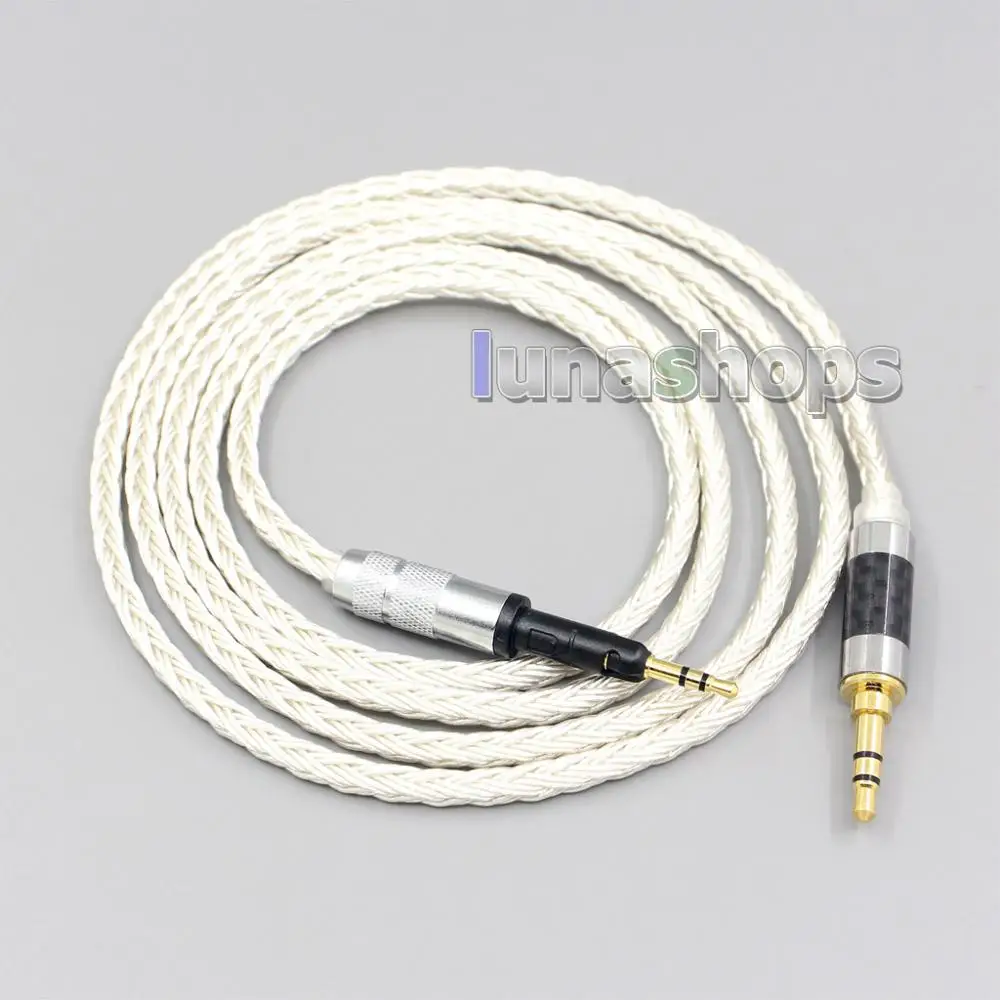 LN007213 16 Core OCC Silver Plated Headphone Earphone Cable For Sennheiser HD6 HD7 HD8 MIX DJ HD595 Headphone Headset