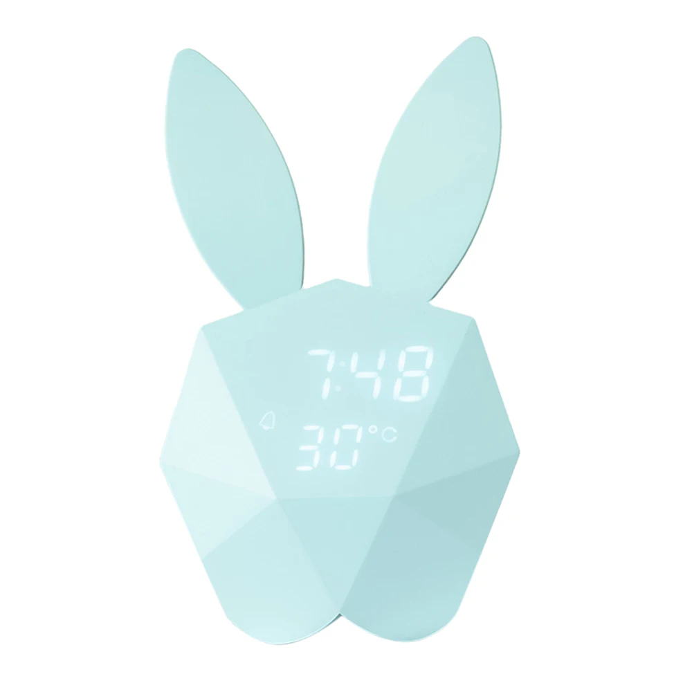 Многофункциональный светодиодный цифровой Mi Rabbit будильник акустическое управление зондирующие лампы зарядка через usb маленький ночной Светильник 5